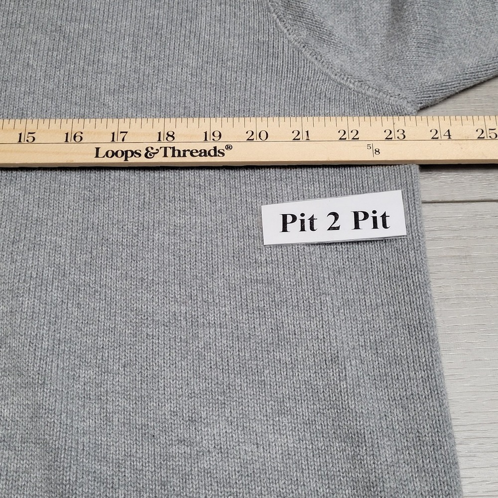 Eddie Bauer 100% Cotton Crewneck Sweater Men's XL Tall Gray Textured Knit - Picture 7 of 14